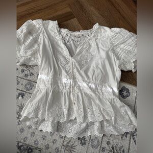 Jennifer & Grace Cotton Eyelet Blouse